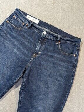 Gap Denim Girlfriend Mid Rise Jeans 32/14 RS Blue